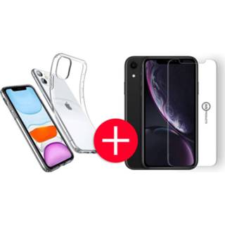 👉 Screen protector transparant IPhone XR Hoesje + GRATIS Screenprotector - Extra Dun Apple Hoes Cover Case kit 8720604254976