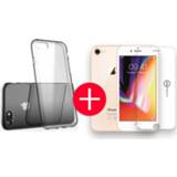 👉 Screen protector transparant IPhone 8 Hoesje + GRATIS Screenprotector - Extra Dun Apple Hoes Cover Case kit 8720604254952