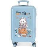 👉 Trolley ABS cijferslot blauw Disney 55 Cm 4 Wheels Before The Bloom Cat 8435578363585