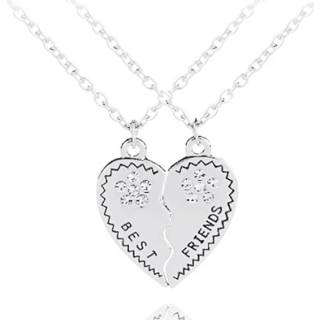 👉 Zilverkleurig zilver metaallegering BFF Ketting LGT Jewels Best Friends Heart