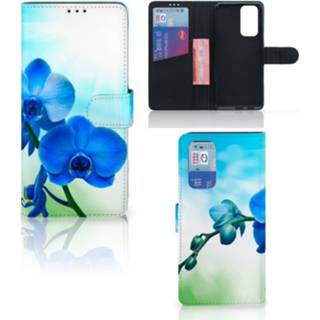 👉 Orchidee blauw Samsung Galaxy A32 4G Hoesje - Cadeau voor je Moeder 8720215490633