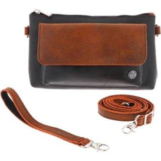 👉 Clutch oranje active Crossbody tasje en inéén van autoband ecoleer - Dulce 8719743366893