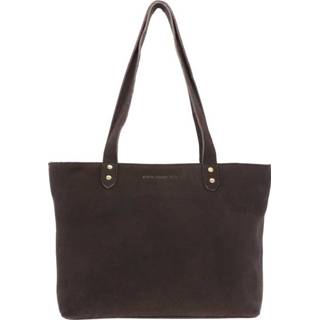 👉 Leer active Shopper tas van mat eco - Emily donkertaupe 8719743366626