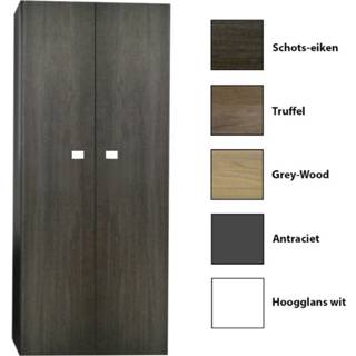 👉 Kolomkast truffel MDF QX Sanicare Q1/Q4/Q12 2-Deurs Soft-Closing Chromen Greep 160x67x32 cm 8719304435686