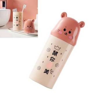 👉 Opbergdoos oranje active 2 STUKS Draagbare Reistandenborstel Tandheelkundige Set Creatieve Eenvoudige Paar Wassen Mond Cup (Oranje Hit Rijst)