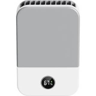 👉 Bladloze ventilator wit active DQ205 zomer mini hangende nekventilator USB draagbare student stille hoge wind (wit)