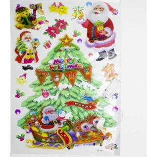 👉 Kerstversiering active Creatieve kerstverlichting Raamstickers Kerstkleurstickers Deurraamversieringen (kerstboom)