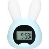👉 Elektronische wekker blauw active Multifunctionele cartoon diervorm Creatieve LED-lichtgevende wekker, stijl: schattig konijn (blauw)