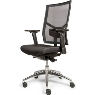 👉 Bureaustoel synchroonmechanisme verstelbare rug kantelbaar zwart bureaustoelen armsteunen verchroomd stof Corine Pro - 1458721202620