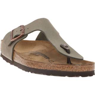 👉 Slippers male kaki leer Birkenstock Ramses slipper 4013871921950