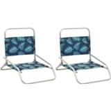 👉 Strandstoel stof active Strandstoelen 2 st inklapbaar bladpatroon 8720286073230