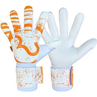 👉 RWLK Picasso One Touch White Orange - Keepershandschoenen - Maat 7
