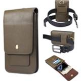 Heuptas groen lamsleer s active mannen textuur heren telefoon universele dubbele rooster lederen tas, maat: (groen)