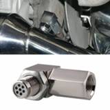 👉 Katalysator m active 90 Graden Auto Zuurstofsensor Spacer Motorlicht CEL Check Bung Mini M18 x 1.5