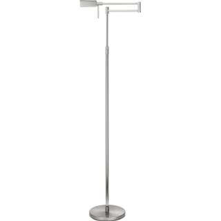 👉 Vloerlamp mat nikkel staal metaal modern LED gentegreerd HighLight Mini Bari dimmer op armatuur - 8718379029554