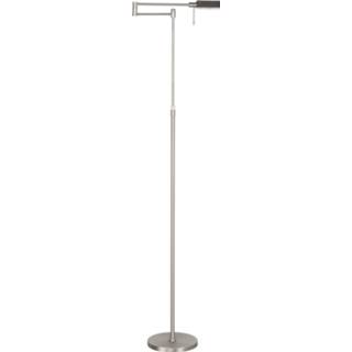 👉 Vloerlamp mat nikkel staal metaal modern LED gentegreerd HighLight Mini Bari pulsdimmer - 8718379033278