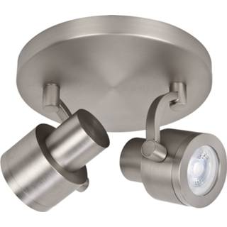 👉 Mat nikkel staal metaal rond modern opbouw HighLight spot Alto 2 lichts - 8718379029202