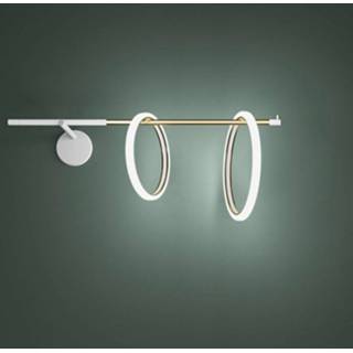 👉 Wandlamp wit a+ LED Ulaop, twee ringen, rechts,