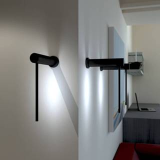 👉 Wandlamp zwart aluminium warmwit a++ Emiliana Martinelli Luce Mosca LED 20cm