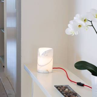 👉 Tafellamp marmer wit a++ Studio Emmepi Martinelli Luce Colletto tafellamp, licht