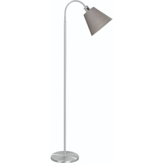 👉 Vloerlamp mat nikkel staal metaal modern HighLight Texas 1 lichts - excl. kap 8718379018787