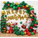 👉 Vrolijk Kerstfeest Ballon Boog Kit Guirlande Kerstman Christmas Decor Party Decoratie Benodigdheden DHZ