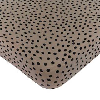 👉 Hoeslaken bruin Bold Dots Dark Brown Mies & Co 60 x 120 cm 7422224237278