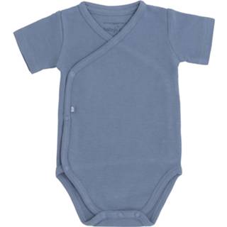 👉 Rompertje blauw katoen beide basiscollectie korte mouwen pure vintage blue baby's Only Romper Mt. 68 8720088338131