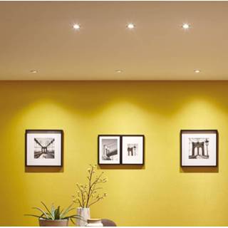 👉 Inbouwspot aluminium warmwit a+ Paulmann Nova LED per 3 rond star alu