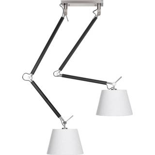 👉 Plafondlamp zwart metaal modern HighLight Robuust 2 lichts - excl. kap 8718379028236