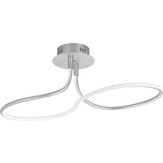👉 Plafondlamp zilver aluminium modern LED gentegreerd HighLight Basel 69 cm - 8718379030291