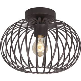 👉 Plafondlamp roestbruin bruin metaal bol dustrieel binnen HighLight Bolato 30 - 8718379035838