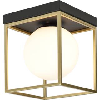 👉 Plafondlamp zwart + goud metaal modern HighLight Sorrento 1 lichts - / 8718379038020