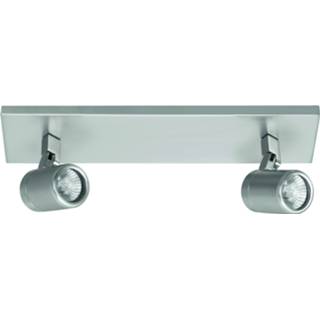 👉 Mat nikkel staal metaal balk modern opbouw HighLight spot Rain 2 lichts - 8718379020841