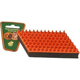 👉 Oranje zwart rubber Boon massageborstel / 13 CM 8712901269456