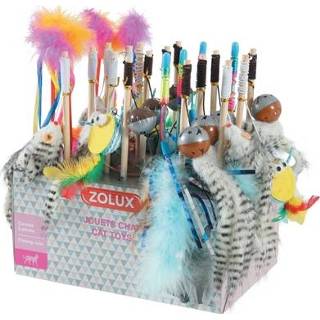 👉 Katten hengel veren Zolux display kattenhengels assorti 24 ST 3336025801436