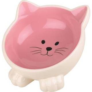 👉 Voerbak tin creme roze Happy pet kat orb /