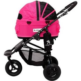 👉 Honden buggy rose roze Airbuggy hondenbuggy dome2 sm met rem 53X31X52 CM / 96X53,5X99 4562174245831