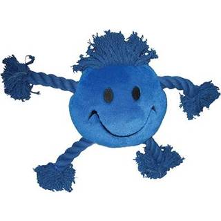 👉 Pluche blauw Happy pet faces smiley 29X26X8 CM