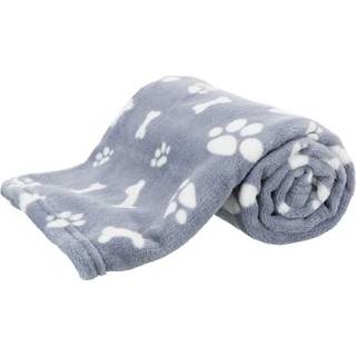 👉 Hondendeken fleece blauw Trixie kenny bot / pootjes 75X50 CM 4047974370902