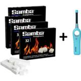 👉 Aanmaakblok wit Samba Aanmaakblokjes - Kerosine 4 x 32 Stuks Inclusief BBQ Aansteker 7446039774728