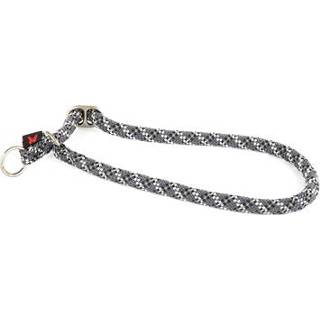 👉 Halsband semi choker reflecterend grijs 13 mm-65 cm