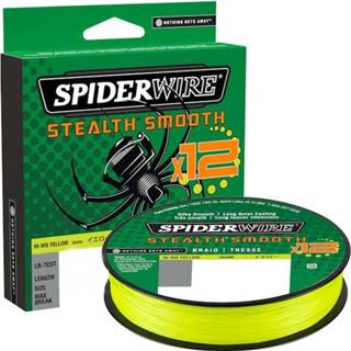 👉 Gevlochten lijn geel vislijn roofvis nieuw Spiderwire Stealth Smooth 12 Braid Hi-Vis - Yellow 0.13mm 12.7kg 150m