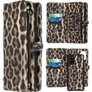 👉 Portemonnee dieren bruin unisex kunstleer 2-in-1 Wallet Booktype voor de Samsung Galaxy S20 Plus - Leopard 8719295403657