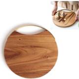 👉 Snijplank hout active Home Keuken Rond Snijden Bakken Broodplank, Diameter: 26,5 cm (Hout)