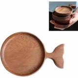 👉 Keukenkruid houten hout active Creatieve visvorm keukenkruiden kleine schotel dip (hout)