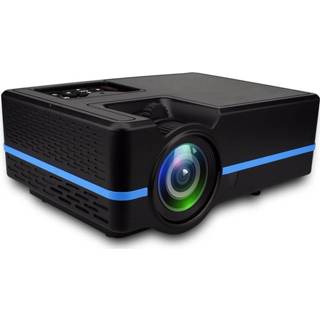 👉 Projector zwart active VS313 120ANSI Lumens HD1920 * 1080P LED + LCD-technologie Smart Projector, ondersteuning AV / HDMI TF-kaart USB VGA TV (zwart)