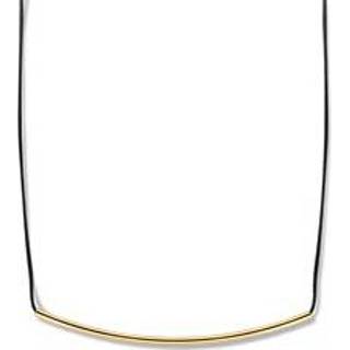 👉 Halsketting zwart katoen gouden active Collier van met Staafje
