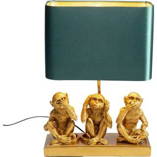 👉 Tafellamp goud polyester active Kare Animal Three Monkey Gold 4025621532224