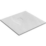 👉 Douchebak wit mat eraalmarmer vierkant crag Sanituba 90x90x2.5cm 7434211057073